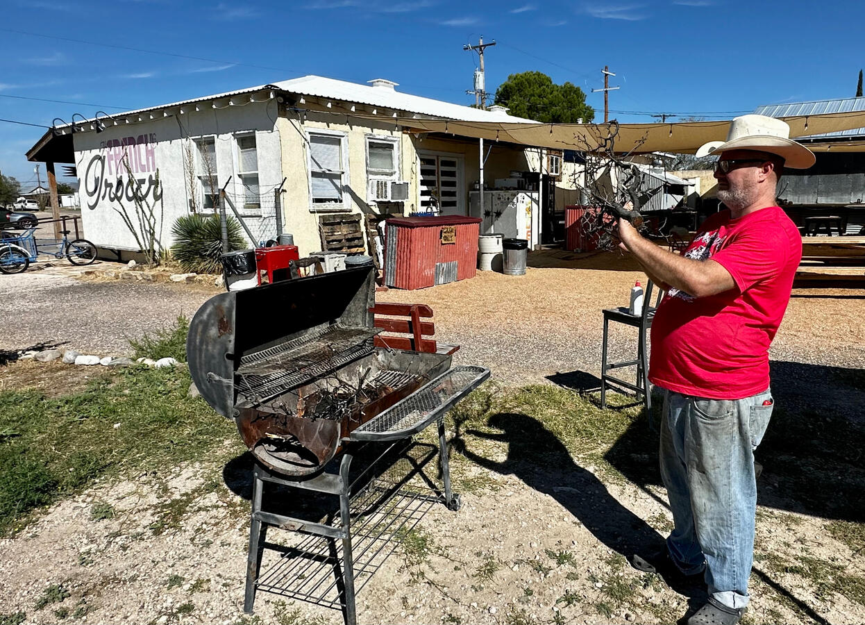 Chicken George Zupp at John Prine night Marathon, TX