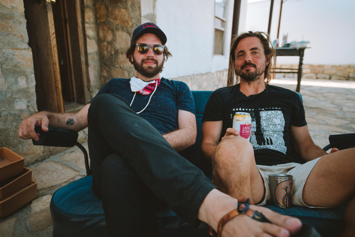 Artist M. Walker and French Co. Grocer owner Sam Stavinoha